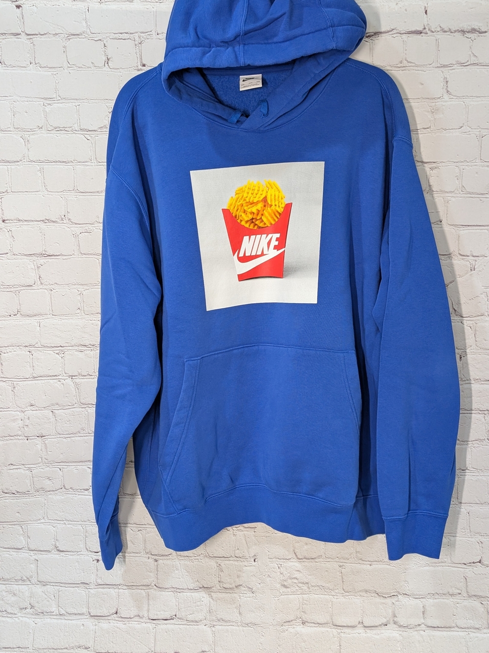 Nike Royal Blue Hoodie with Fries Graphic
